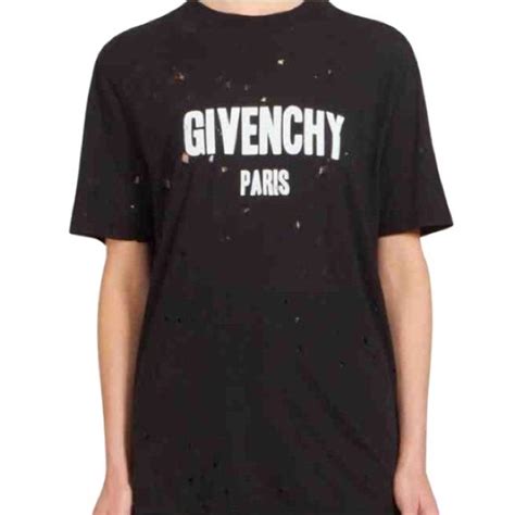 red givenchy shirt|givenchy t shirt with holes.